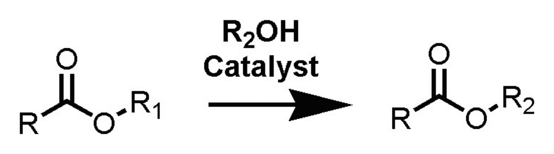 Reaction scheme: Catalytic trans-esterification